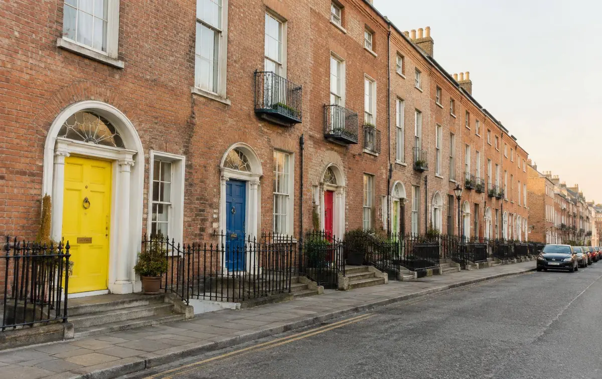 Georgian terrace houses in Dublin